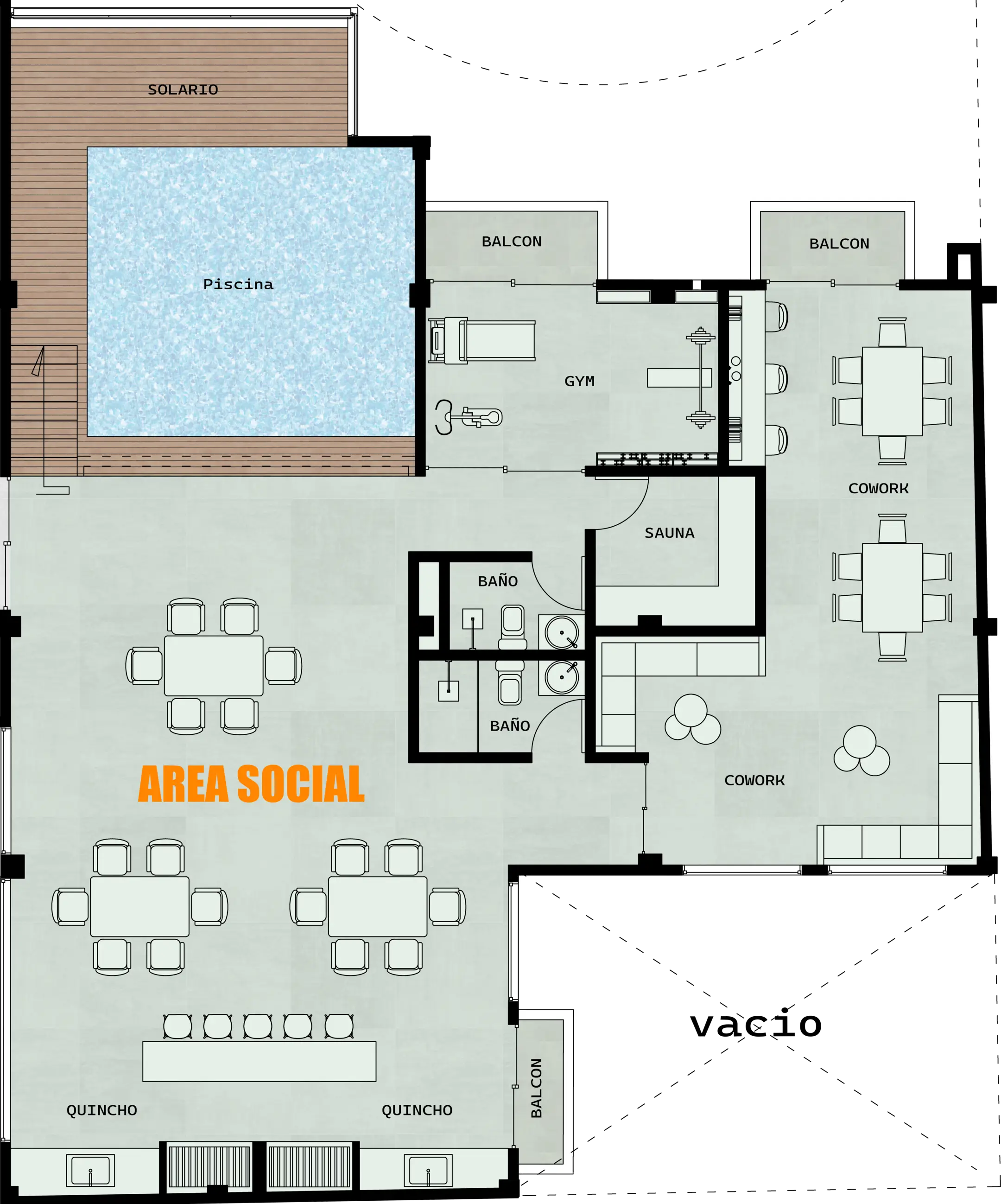 Plano de área social